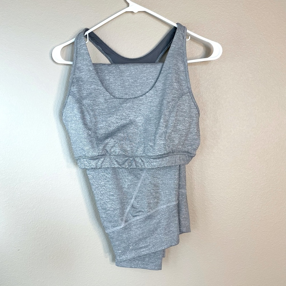 Heather Gray Sports Bra and Yoga Pant Set - XL